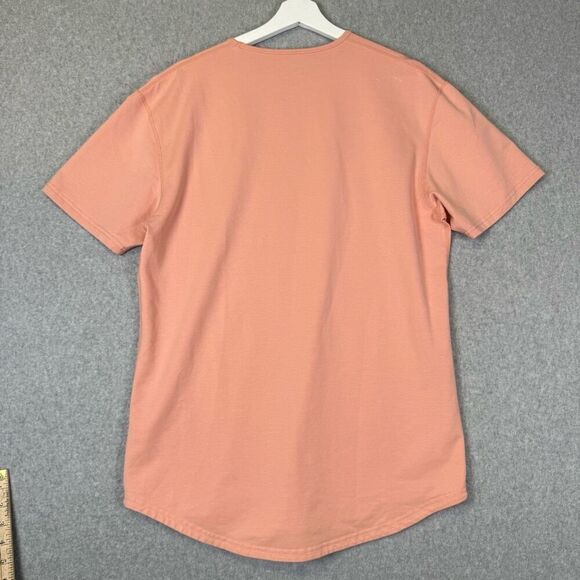 BYLT Premium Basics Mens Size Large Drop Cut Lux Shirt Orange Short Sleeves - Picture 4 of 8